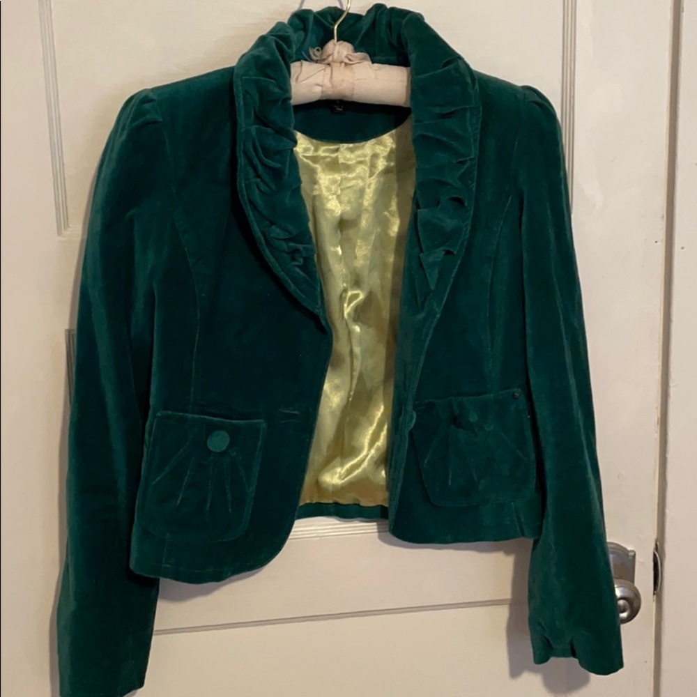 Black Rivet Blazer Velveteen Size Small